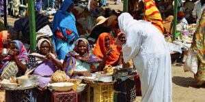 Frauen auf dem Msrkt in Khartoum